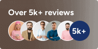 Badge showing over 5,000 satisfied customers